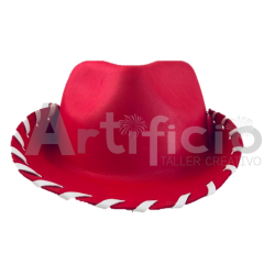 Sombrero de vaquera rojo